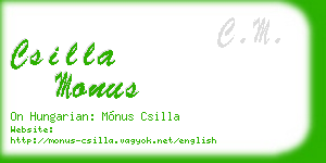 csilla monus business card